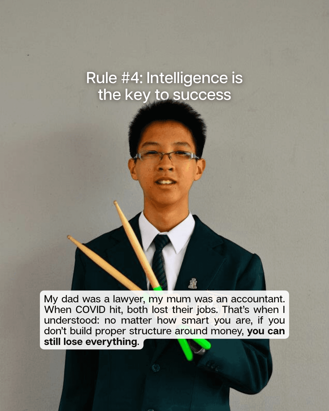 Isn't intelligence the main thing that determines success here?