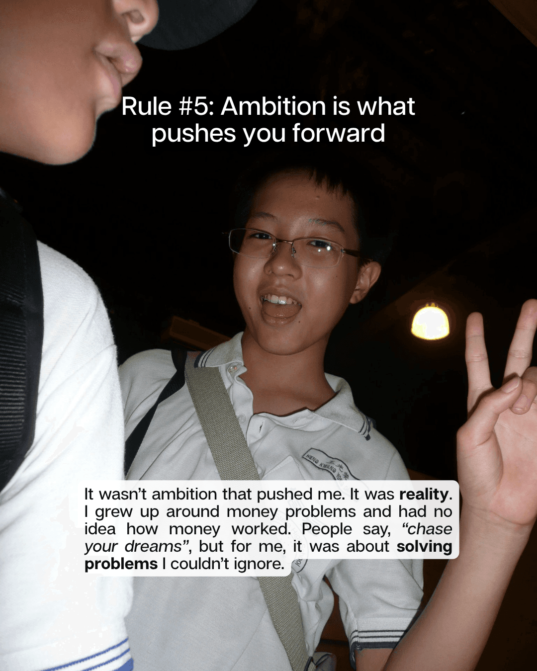 Don't you need to be driven by big ambitions to make it?